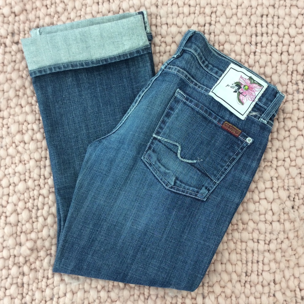 7For All Mankind ankle/ rolled jeans